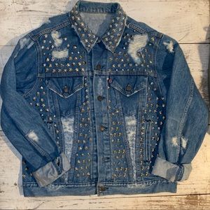 Levi’s Vintage Distressed Embellished Jean Jacket